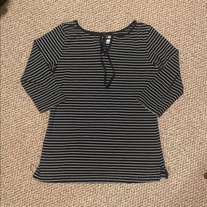 Columbia Women's Top in Navy and White Stripes